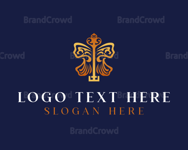 Premium Key Butterfly Logo