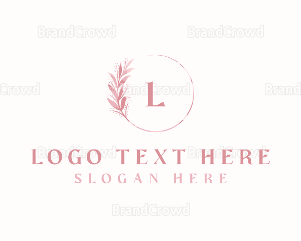 Floral Wreath Leaf Logo