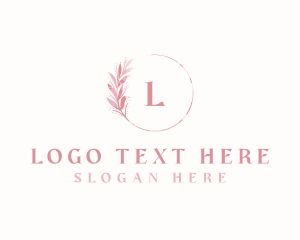 Boutique - Floral Wreath Leaf logo design