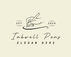 Pen - Notary Hand Pen logo design