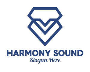 Blue Diamond Heart Logo