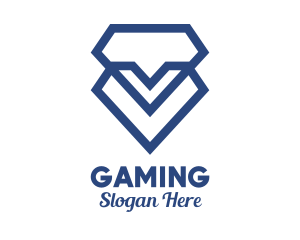 Blue Diamond Heart Logo