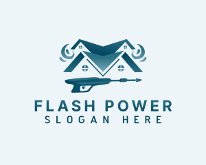 Power Washer Disinfection logo design