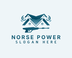 Power Washer Disinfection logo design