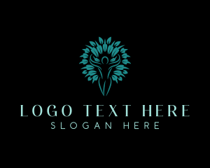 Leaf - Human Leaf Tree logo design