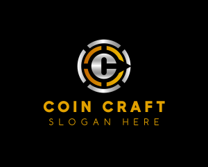 Crypto Coin Blockchain logo design