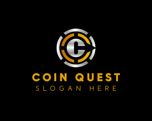 Crypto Coin Blockchain logo design