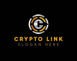 Crypto Coin Blockchain logo design