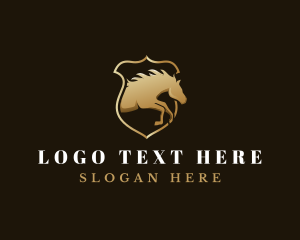 Equine - Horse Shield Equestrian logo design