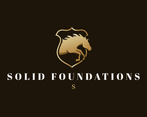 Horse Breeding - Horse Shield Equestrian logo design