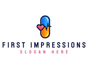 Capsule Pill Medicine logo design