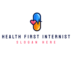 Capsule Pill Medicine logo design