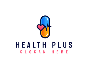 Capsule Pill Medicine logo design