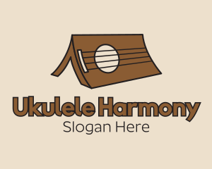 Ukulele - Brown Ukulele Tent logo design