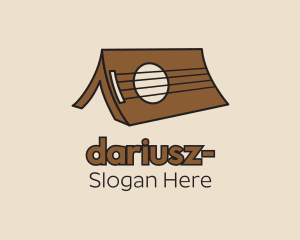 Tent - Brown Ukulele Tent logo design