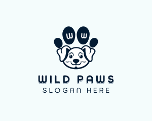 Dog Paw Puppy logo design