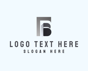 Negative Space - Interior Design Architeture Letter B logo design