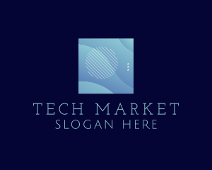 E Commerce - Modern Wave Shape Technology logo design