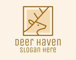 Deer Head Frame logo design