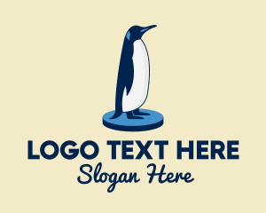 Sea Animal - Penguin Trophy Dias logo design