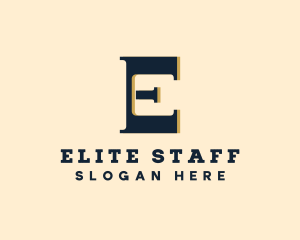 Athletic Varsity Letter E logo design