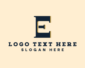 University - Athletic Varsity Letter E logo design