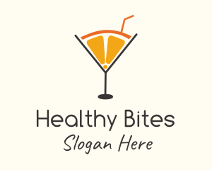 Orange Martini Juice  logo design