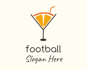 Cocktail - Orange Martini Juice logo design