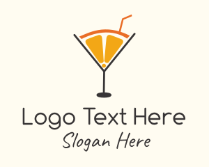 Orange Juice - Orange Martini Juice logo design