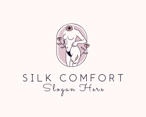 Underwear - Floral Nude Female Underwear logo design