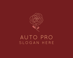 Beauty Salon - Rose Bloom Flower logo design