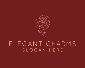 Rose Bloom Flower logo design