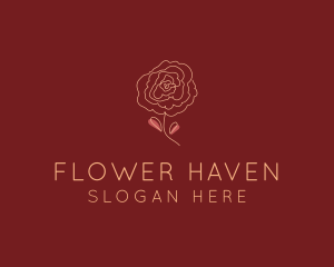 Rose Flower Garden logo design