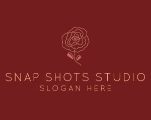 Rose Bloom Flower logo design