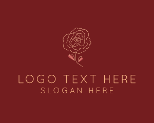 Bouquet - Rose Bloom Flower logo design