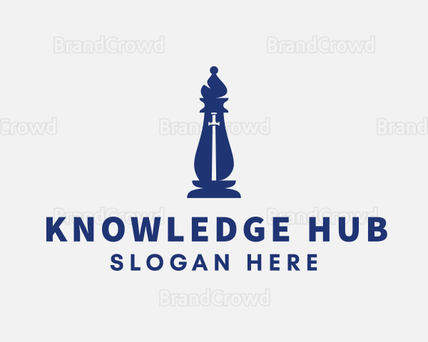 Chess Bishop Sword Logo