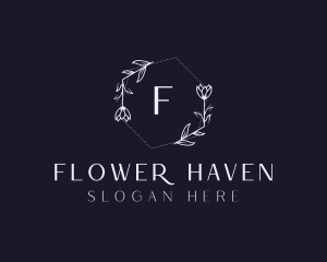 Hexagon Flower Beauty Spa logo design