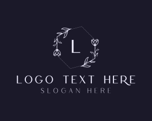 Hexagon Flower Beauty Spa Logo