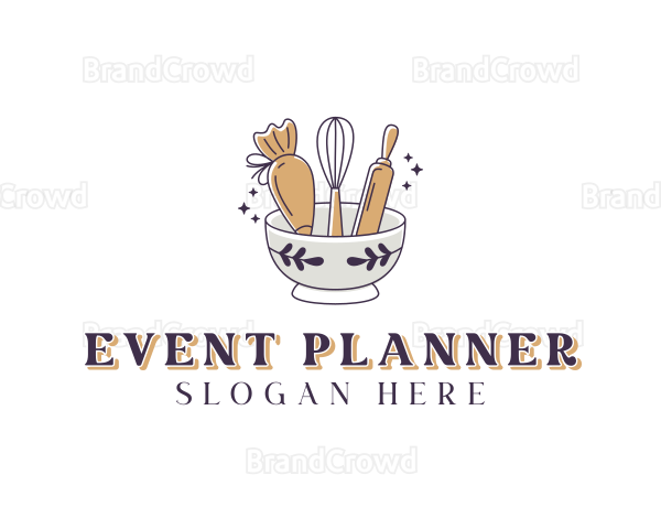 Pastry Whisk Piping Bag Logo