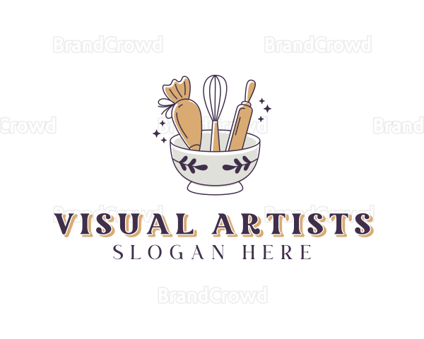 Pastry Whisk Piping Bag Logo
