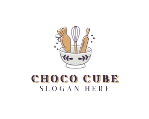 Sweet - Pastry Whisk Piping Bag logo design