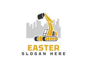 Excavator Construction Firm Logo