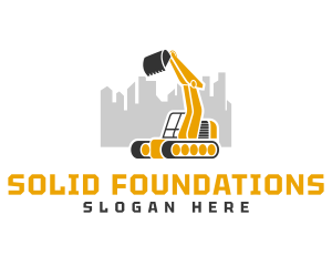 Excavator Construction Firm Logo