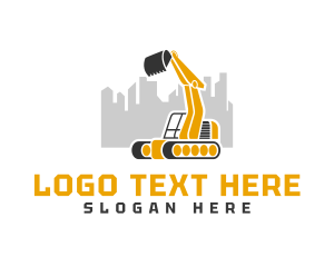 Construction-site - Excavator Construction Firm logo design