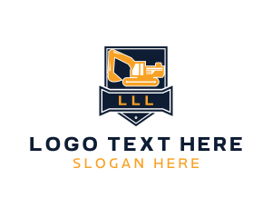 Contractor - Excavator Mining Construction logo design