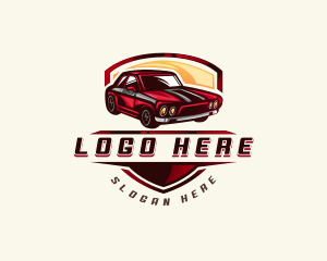 Restoration - Sports Car Shield logo design