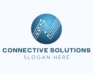 Communication - Gradient Network Tech Globe logo design