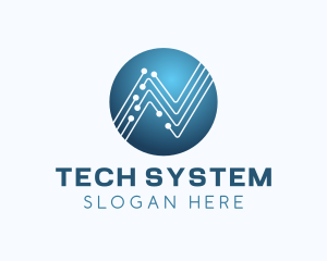System - Gradient Network Tech Globe logo design