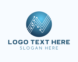 Letter - Gradient Network Tech Globe logo design