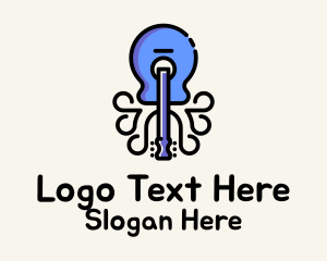 Blue Guitar Octopus Logo